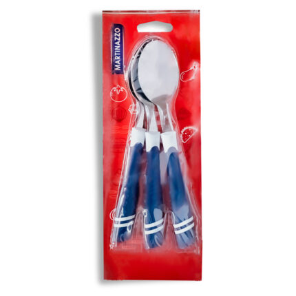 BLISTER X3 CUCHARA DE MESA AZUL + BLANCO