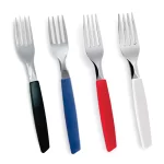 tenedores cubiertos linea piemonte mango plastico de acero inoxidable Martinazzo