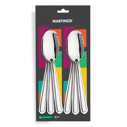 blister - pack x3 cuchara de te acero inoxidable cubiertos martinazzo monobloc
