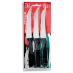 pack x3 cuchillos acero inoxidable con mango plastico